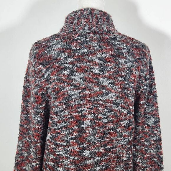 Woolrich Button-Front Cardigan Sweater Rust and Gray Wool Cardigan Size Small - Picture 6 of 9